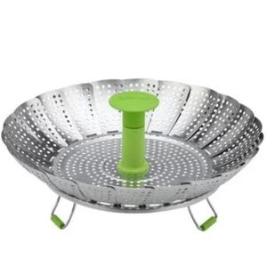 Cuisinart Stainless Steel Steamer Basket with Green Handle
